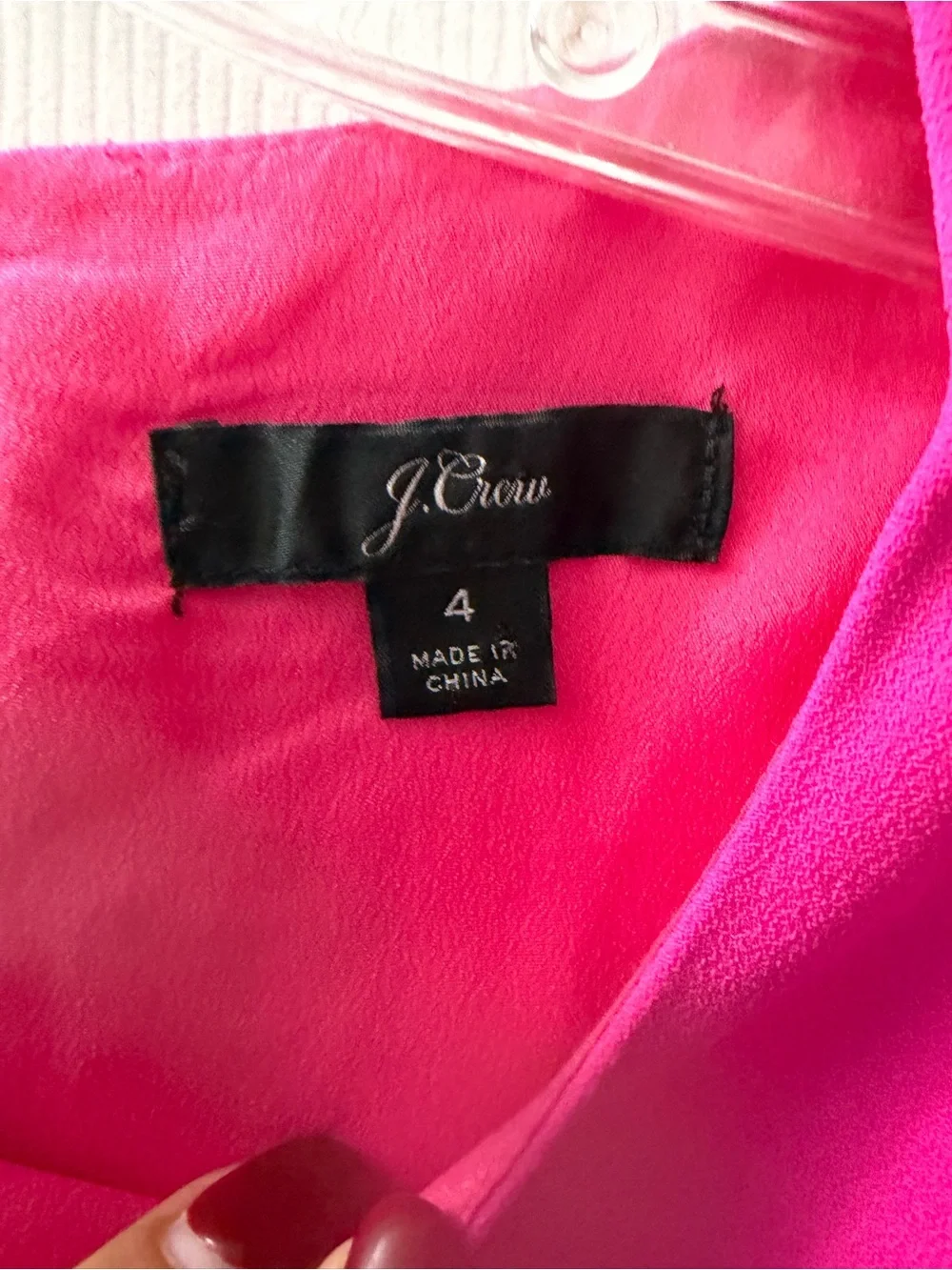J. Crew Fuchsia Pleated Sleeve Long Sleeve Shift Dress